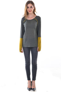 Women's High Low Hem Button Decor Front T-Shirt Tops - Apperloth