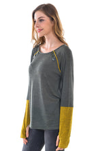 Women's High Low Hem Button Decor Front T-Shirt Tops - Apperloth