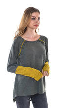 Women's High Low Hem Button Decor Front T-Shirt Tops - Apperloth