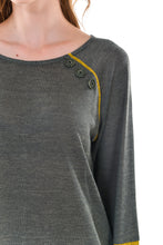 Women's High Low Hem Button Decor Front T-Shirt Tops - Apperloth