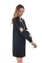 Women's Warm Pocket Pullover Knit Hoodie Tunic Sweatshirt Dress - Apperloth