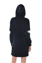 Women's Warm Pocket Pullover Knit Hoodie Tunic Sweatshirt Dress - Apperloth