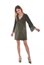 Women's V Neck Crochet Floral Loose A-Line Cocktail Dress - Apperloth