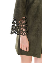 Women's V Neck Crochet Floral Loose A-Line Cocktail Dress - Apperloth