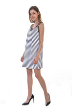 Women's Striped Loose Tank Top Dresses - Apperloth