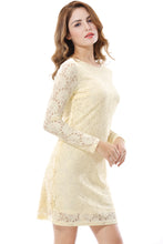 Women's Floral Print Lace Zip Back Short Cocktail Dress - Apperloth