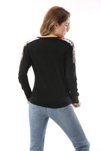 Women's Floral Tiger Print Loose Raglan T-Shirt Tops - Apperloth