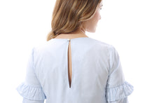 Women's Plus Size Embroidery Striped Shirt Dresses - Apperloth