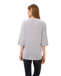 Women’s Horse Print Loose T Shirt Top Blouse - Apperloth