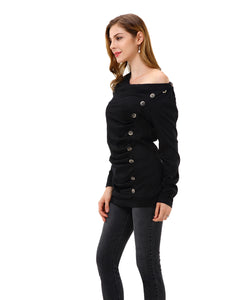 Women’s Ruched Slim Tunic Shirts Blouse Tops - Apperloth