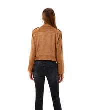 Women’s Slim Faux Leather Blazer Jacket - Apperloth