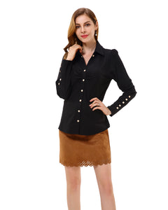 Women’s Slim Fit Button-down Front Shirts - Apperloth