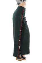 Women's Front Stripe High Split Pants Wide Leg Trouser - Apperloth